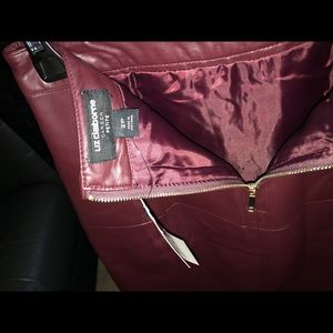 NWT Faux leather with pocket skirt